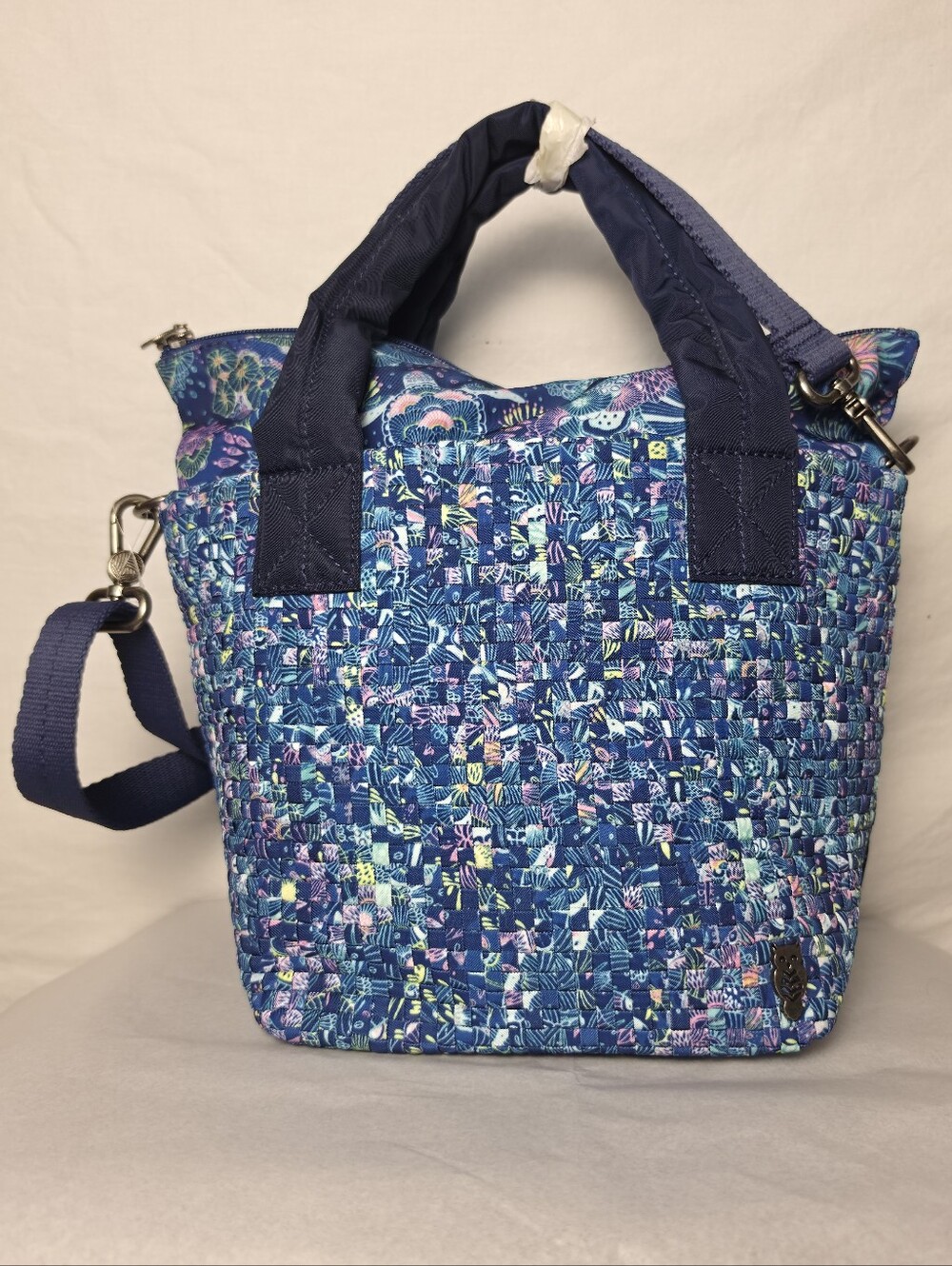Sakroots Royal Blue Seascape Woven Convertible Crossbody Tote Bag NWOT